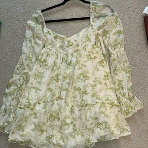 Urban Outfitters green and white dress. Size XS